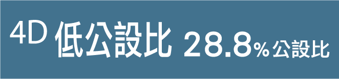 4D低公設比|28.8%公設比